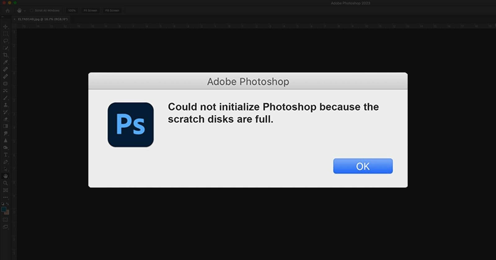 Lỗi The Scratch Disks Are Full Trong Photoshop