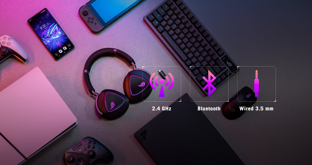 Tai nghe Gaming không dây ASUS ROG Delta II 12