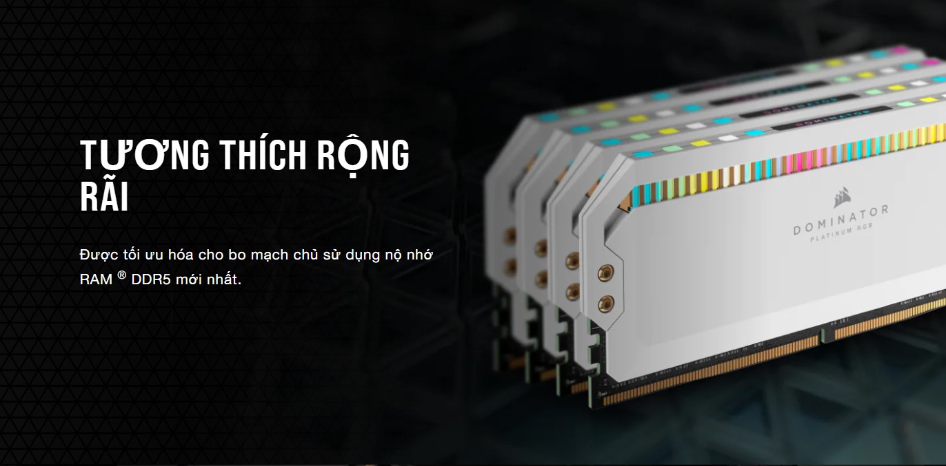 Ram Corsair Dominator Platinum RGB White DDR5 2