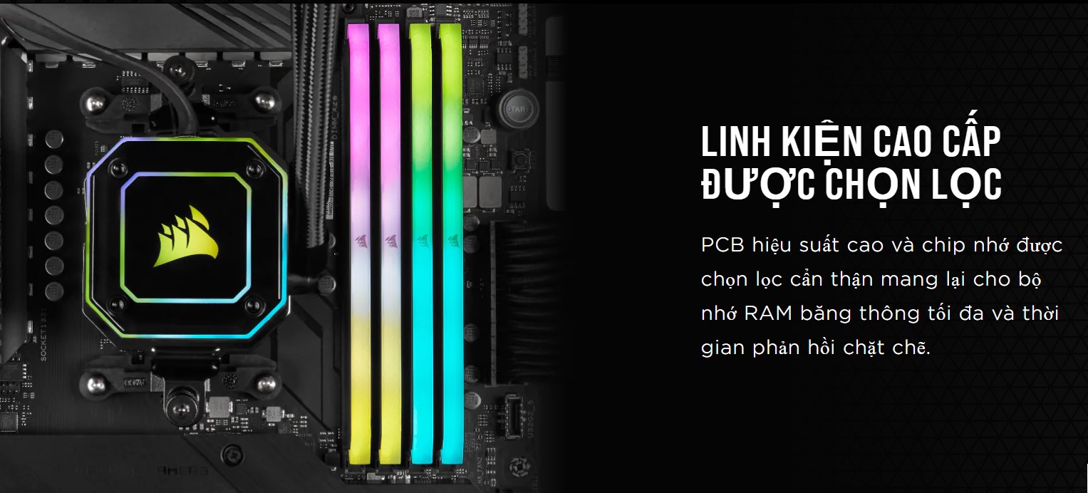 Ram CORSAIR VENGEANCE RGB RS 16GB (2x8GB) DDR4 3200MHz 4