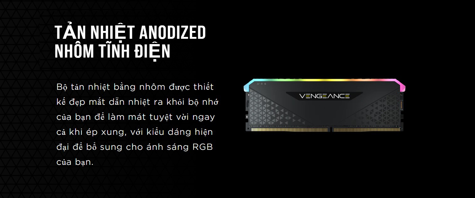 Ram CORSAIR VENGEANCE RGB RS 16GB (2x8GB) DDR4 3200MHz 3