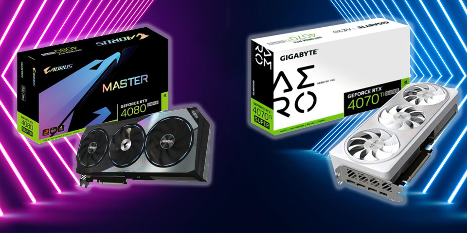 Card đồ họa Gigabyte GeForce RTX 4070 SUPER, RTX 4070Ti SUPER , RTX 4080 SUPER bị rò rỉ trước ngày ra mắt.