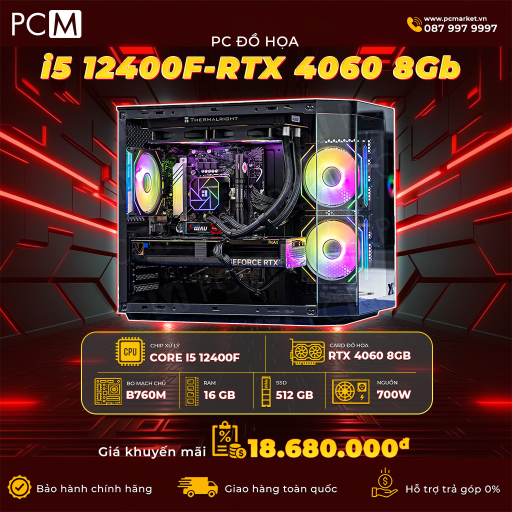 PC ProArt i5 12400F- RTX 4060 8GB OC