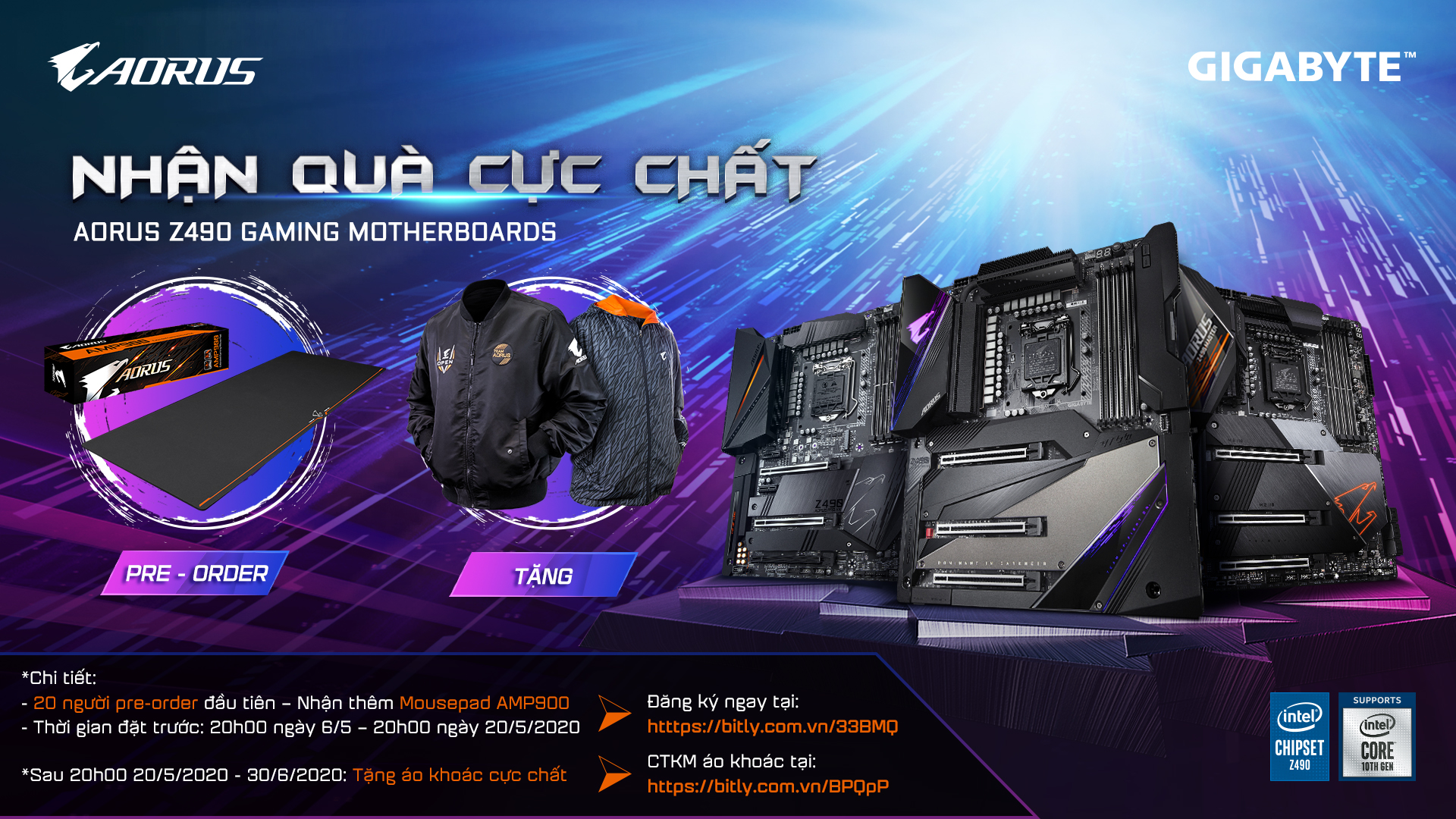 Mua Bo mạch chủ Z490 AORUS - Nhận quà cực đỉnh