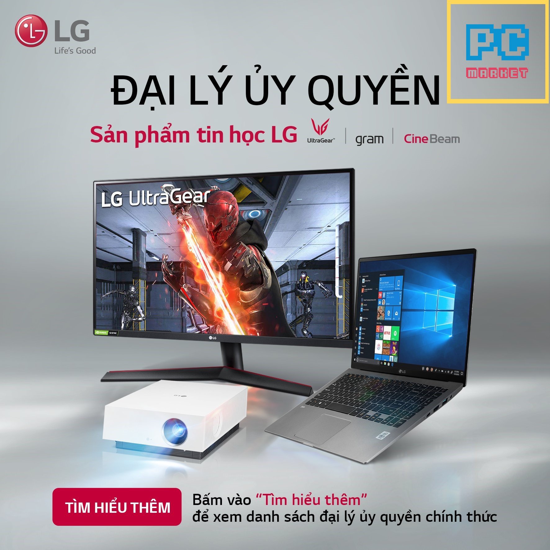 PC MARKET vinh dự khi trở thành ĐẠI LÝ UỶ QUYỀN SẢN PHẨM TIN HỌC CỦA LG