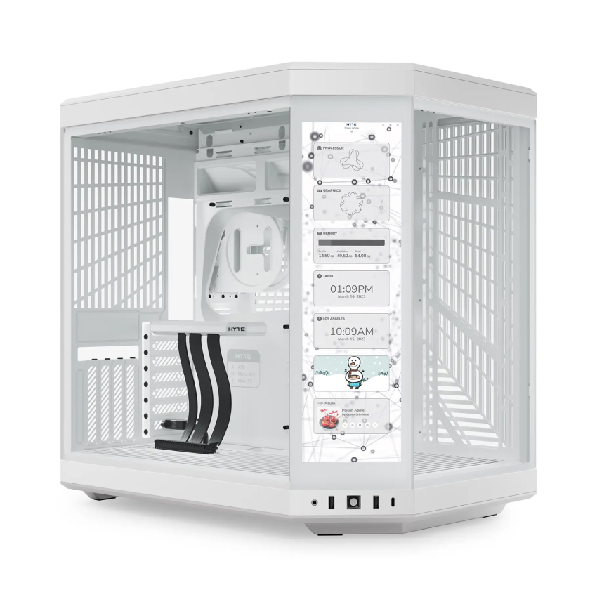 VỎ CASE HYTE Y70 - WHITE WHITE (ATX/MID TOWER/MÀU TRẮNG)