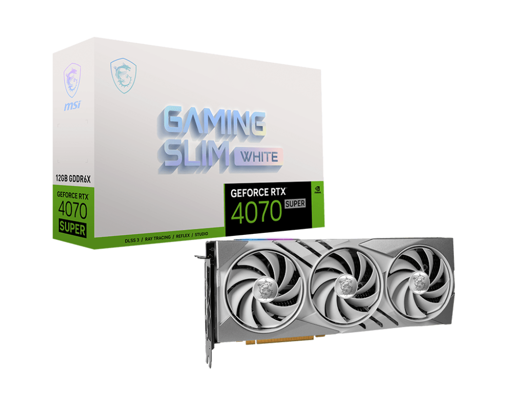  Card màn hình MSI GeForce RTX  4070 SUPER 12GB GAMING SLIM WHITE
