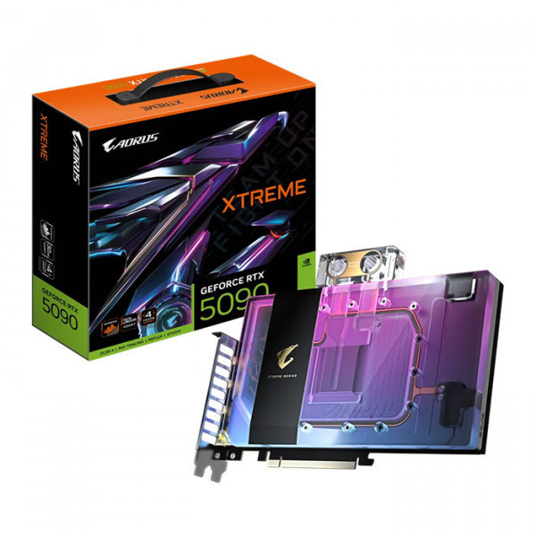 Card màn hình GIGABYTE AORUS GeForce RTX 5090 XTREME WATERFORCE WB 32GB GDDR7