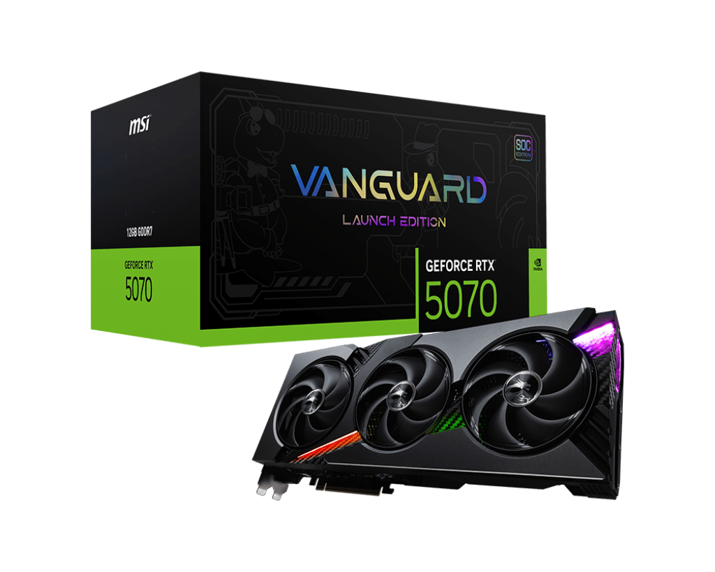 Card màn hình MSI GeForce RTX 5070 12G VANGUARD SOC LAUNCH EDITION