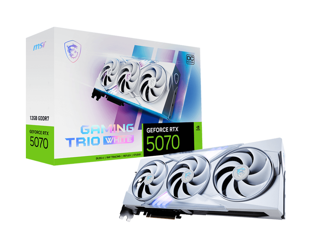 Card màn hình MSI GeForce RTX 5070 12GB GAMING TRIO OC WHITE