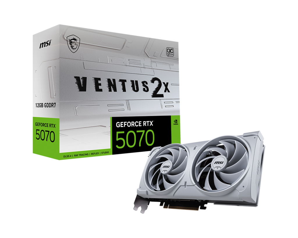 Card màn hình MSI GeForce RTX 5070 12G VENTUS 2X OC WHITE