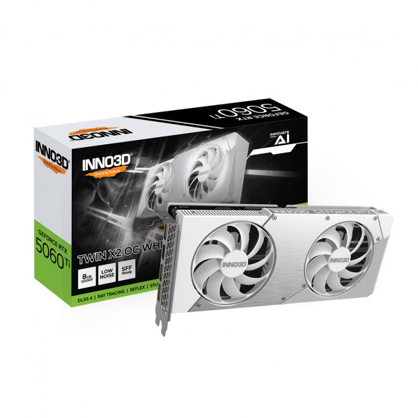 Card màn hình INNO3D GeForce RTX 5060 Ti 8GB Twin X2 OC WHITE