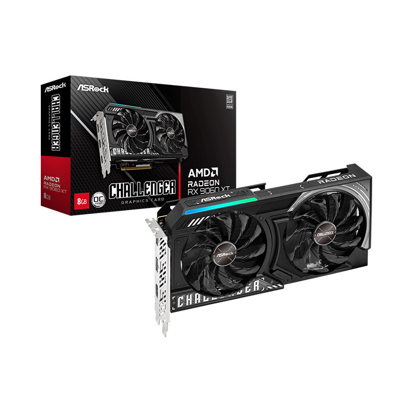 Card màn hình ASRock AMD Radeon RX 9060 XT Challenger 8GB OC 