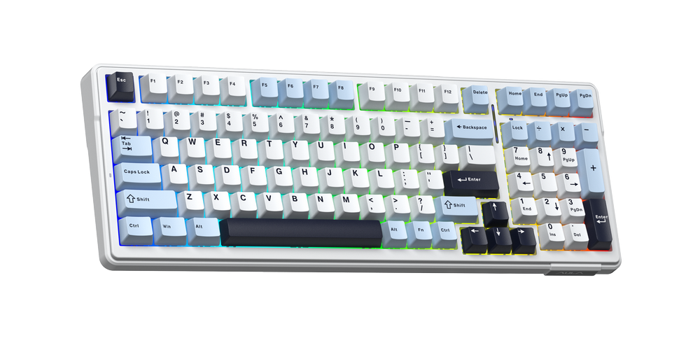 Bàn phím cơ AULA F99 3 Mode Starry Cloud Grey Wood V3 switch