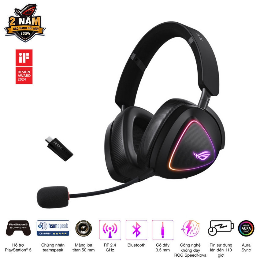 Tai nghe Gaming không dây ASUS ROG Delta II