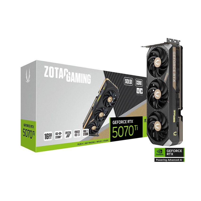 Card màn hình ZOTAC GAMING GeForce RTX 5070 Ti 16GB SOLID CORE OC