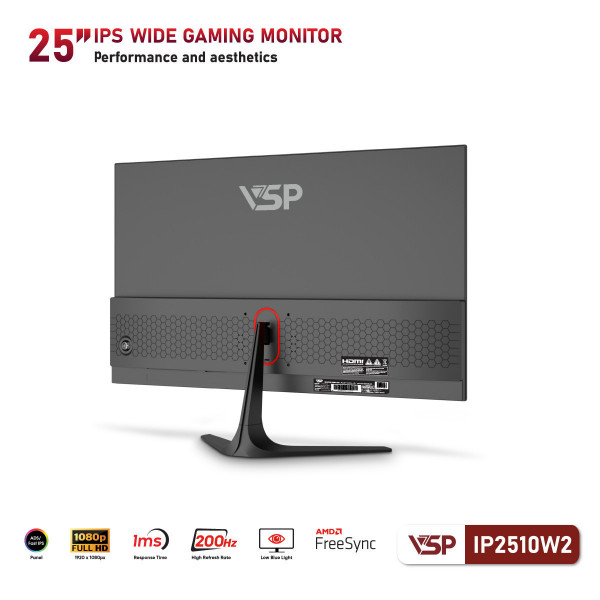 Màn hình VSP IP2510W2 (25inch / IPS / FHD / 200Hz / 1Ms / Adaptive Sync / Freesync) 