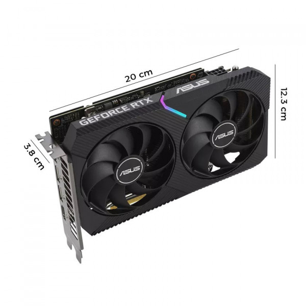Card màn hình ASUS Dual GeForce RTX 3060 OC Edition 12GB V2 (DUAL-RTX3060-O12G-V2)
