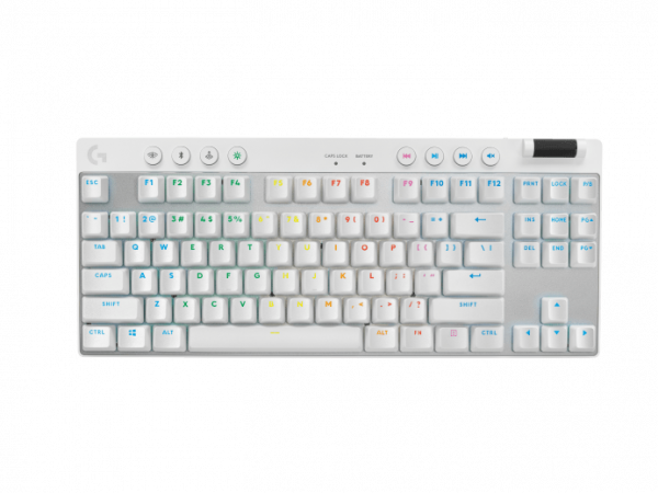 Bàn phím cơ Logitech Không dây G Pro X TKL LightSpeed Wireless White Tactile switch