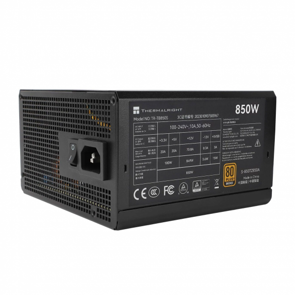 Nguồn máy tính Thermalright TB-850S 850W (80 Plus Bronze, ATX 3.0, PCIE 5.0 ,Full Modular)