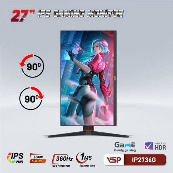 Màn Hình IPS Gaming VSP IP2736G (27 inch /IPS /360Hz/1ms)- Chuyên Game 