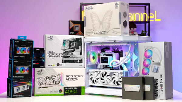 PC AMD SUPER LUXURY RYZEN 9 9950X - RTX 4090 ROG STRIX GAMING WHITE ( ALL NEW- Bảo hành 36 Tháng) 