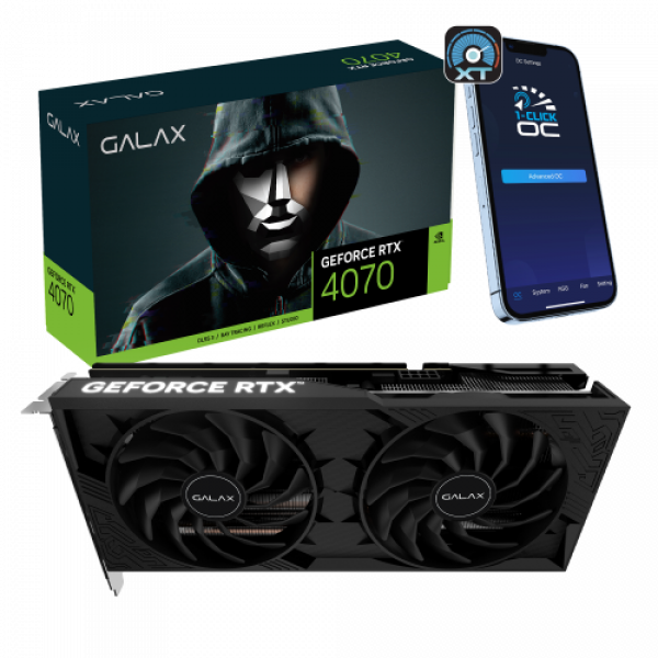Card màn hình GALAX GeForce RTX 4070 1-Click OC 2X