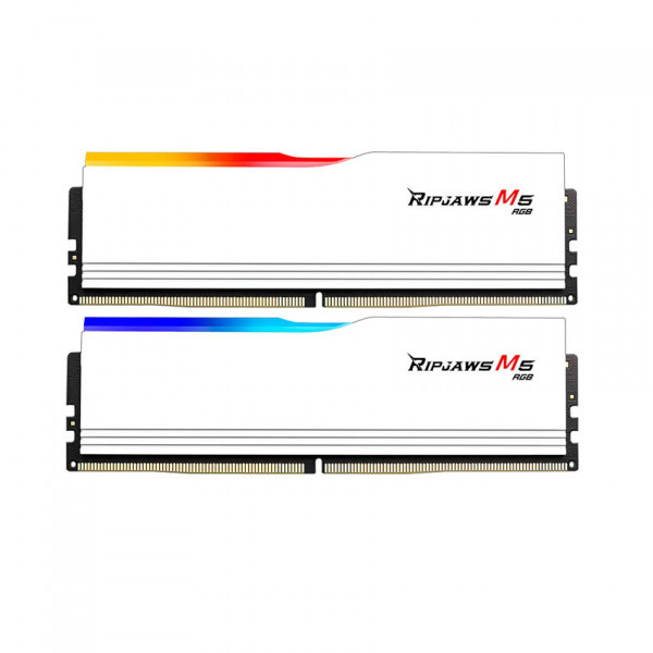 Ram Desktop Gskill RIPJAWS M5 RGB WHITE  32GB (2x16GB) Bus 6000MHz  DDR5  (F5-6000J3648D16GX2-RM5RW)