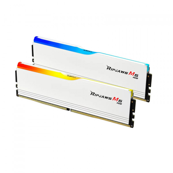 Ram Desktop Gskill RIPJAWS M5 RGB WHITE  32GB (2x16GB) Bus 6000MHz  DDR5  (F5-6000J3648D16GX2-RM5RW)