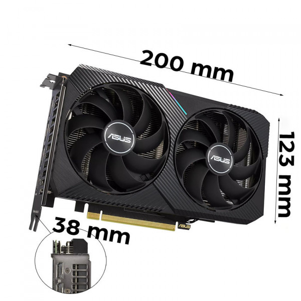 Card màn hình ASUS Dual GeForce RTX 3060 8GB GDDR6 (DUAL-RTX3060-8G)