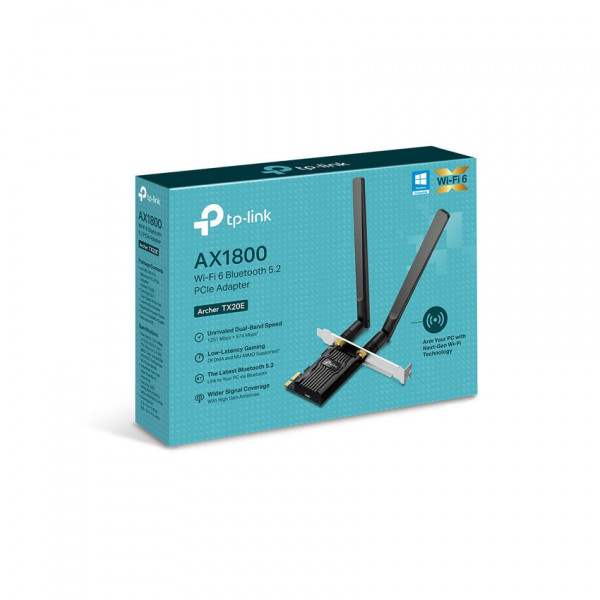 Card mạng không dây PCIe TP-Link Archer TX20E (AX1800, Bluetooth 5.2)