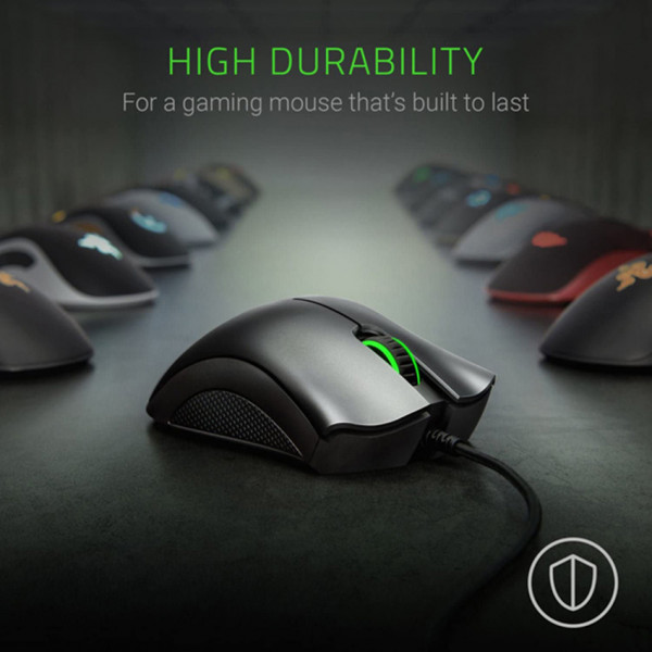 Chuột Razer DeathAdder Essential Ergonomic đen (USB/Led Green)