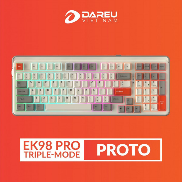 Bàn phím cơ DareU EK98 Pro Triple Mode Proto  Dream switch