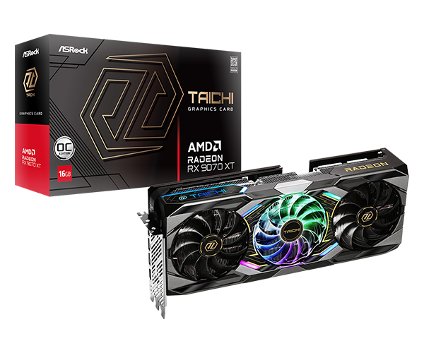 Card màn hình ASROCK AMD Radeon RX 9070 XT Taichi 16GB OC