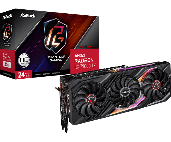 Card màn hình ASROCK AMD Radeon RX 7900 XTX Phantom Gaming 24GB OC