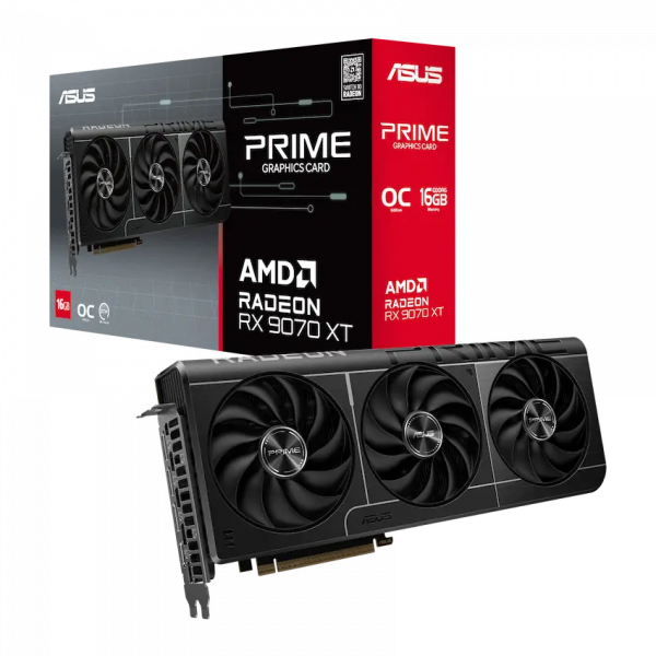 Card màn hình ASUS Prime Radeon  RX 9070 XT OC Edition 16GB GDDR6
