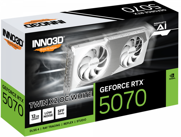 Card màn hình INNO3D GEFORCE RTX 5070 TWIN X2 OC 12GB WHITE