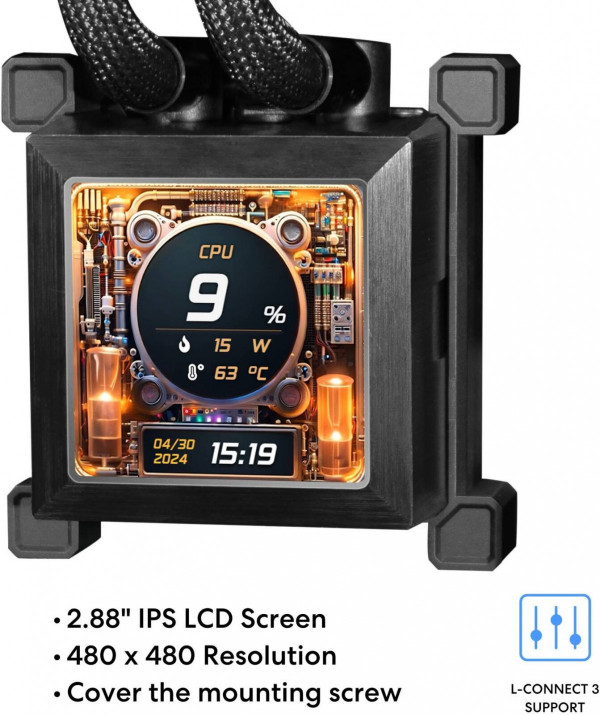 Tản nhiệt nước LIAN LI HydroShift LCD 360TL fan Black