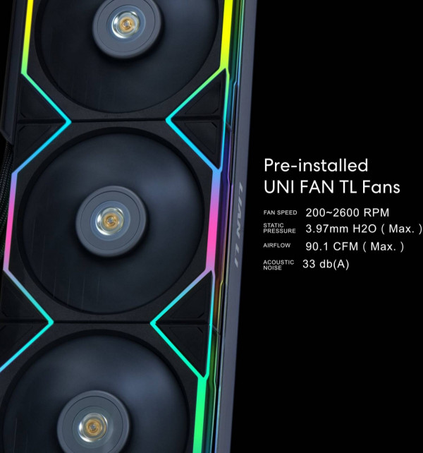Tản nhiệt nước LIAN LI HydroShift LCD 360TL fan Black