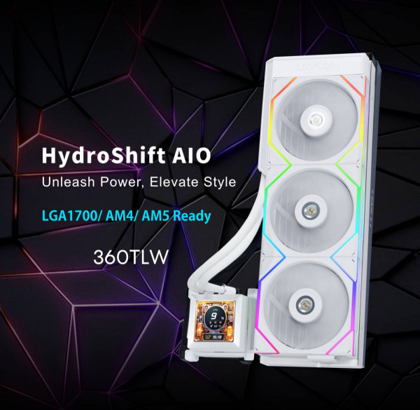 Tản Nhiệt Nước Lian Li HydroShift LCD 360TL fan White