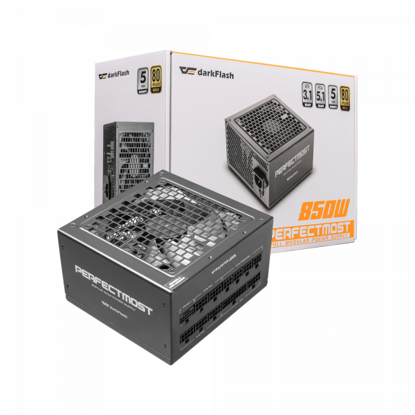 Nguồn máy tính Darkflash PMT850 850W ( ATX3.1 & PCIe 5.1,  80 Plus Gold, Full Modular )