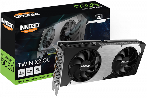 Card màn hình INNO3D GeForce RTX 5060 8GB TWIN X2 OC