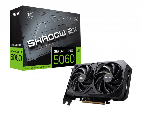 Card màn hình MSI RTX 5060 8GB SHADOW 2X OC