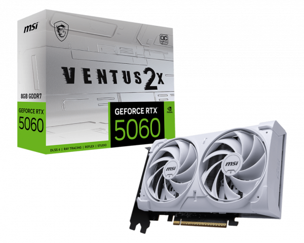 Card màn hình MSI RTX 5060 8GB VENTUS 2X OC WHITE