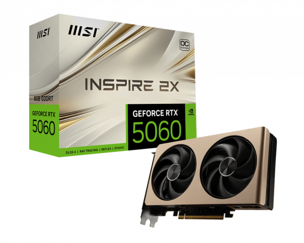 Card màn hình MSI RTX 5060 8GB INSPIRE 2X OC