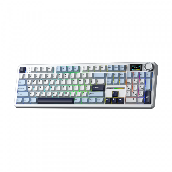 Bàn phím cơ AULA F108 Pro Glacier Blue Reaper switch