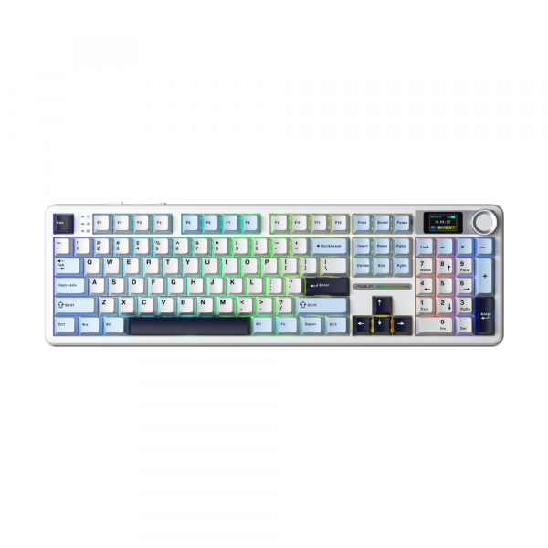 Bàn phím cơ AULA F108 Pro Glacier Blue Reaper switch