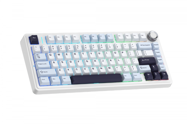 Bàn phím cơ AULA F75 3 Mode Glacier Blue Reaper switch