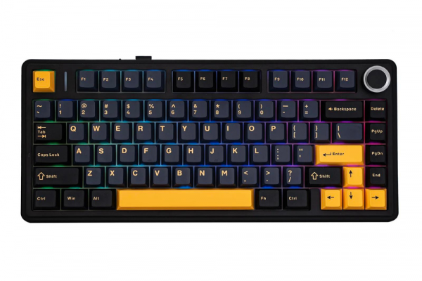 Bàn phím cơ AULA F75 3 Mode Black Gold Reaper switch