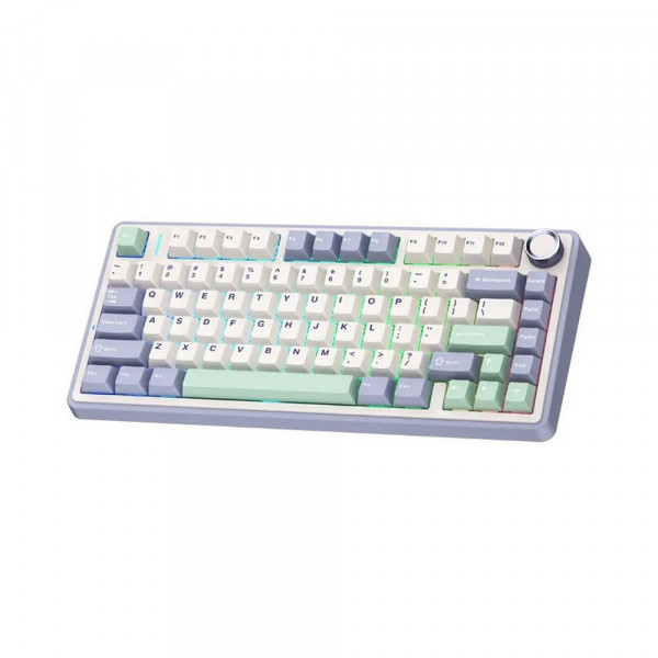 Bàn phím cơ AULA F75 3 Mode Snow Blue Reaper switch